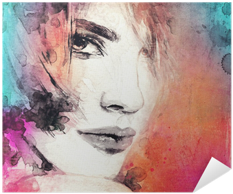 Hand Painted Fashion Illustration Poster • Pixers® - Every Woman Heals Herself (400x400), Png Download