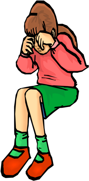 Cartoon Girl Crying Clipart Library Clip Art Library - Girl Crying Clipart Png (350x626), Png Download