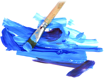 Pinceles Con Pintura Png (433x327), Png Download