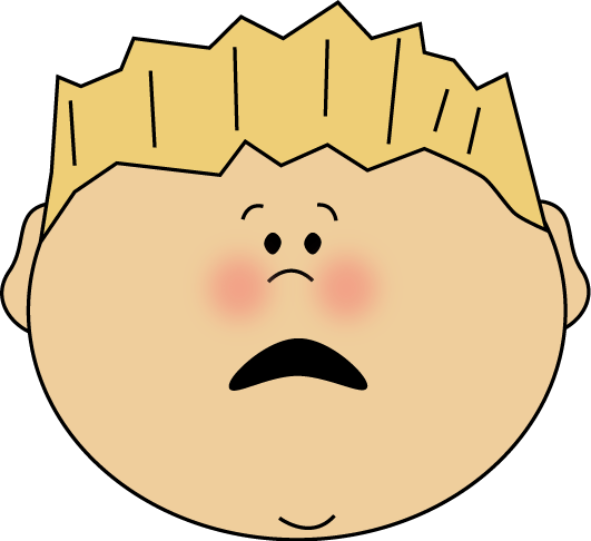 Afraid Clipart - Scared Face Clipart (531x486), Png Download