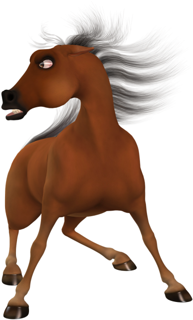Horse Toon (500x666), Png Download