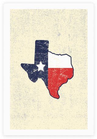 Texas Pride Poster - Texas Shaped Flag (484x484), Png Download