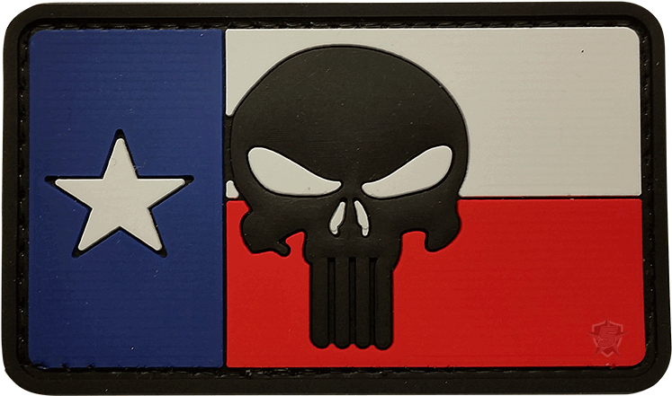 Punisher Texas Flag Morale Patch - Punisher Skull Texas Flag (900x1174), Png Download