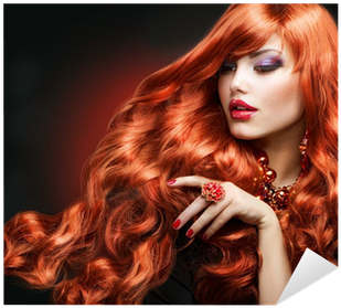 Fashion Girl Portrait - Honey Red Hair Color (400x400), Png Download
