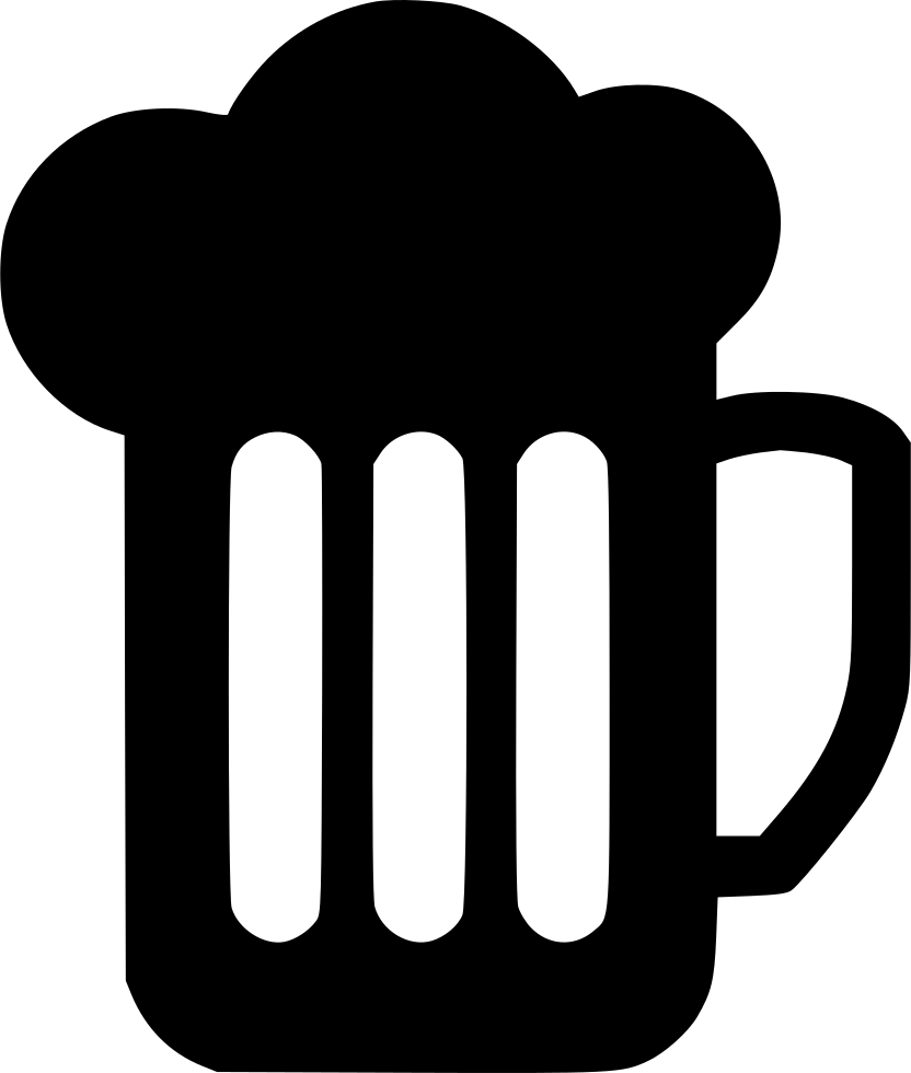 Beer Glass - - Beer Glass Icon Black (832x980), Png Download
