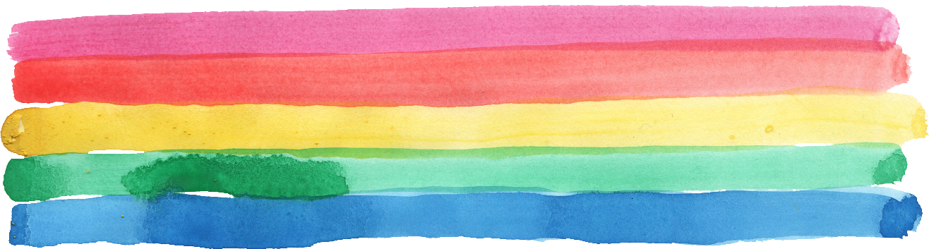 5 Watercolor Rainbow - Watercolor Rainbow Brush Stroke Png (1024x275), Png Download