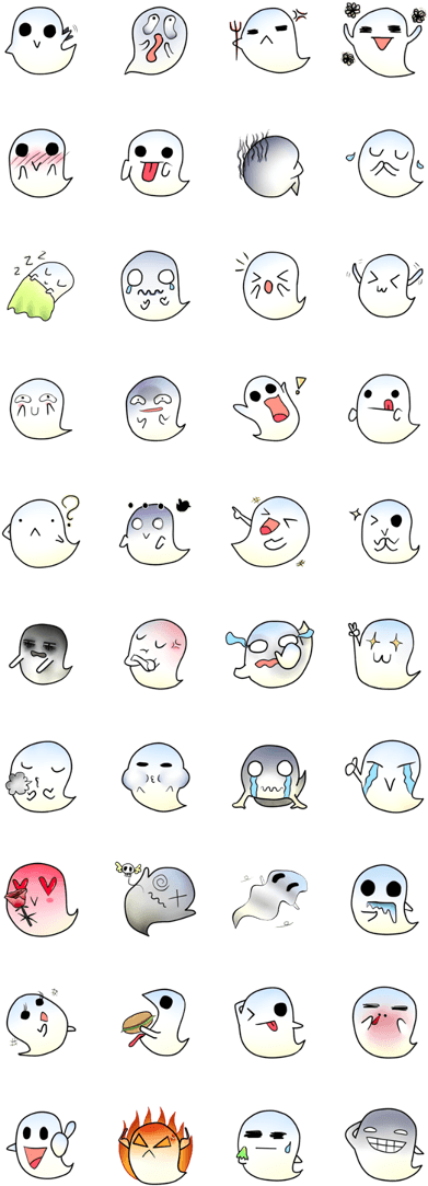 The Cute Ghost (420x1121), Png Download