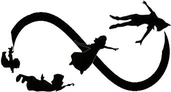 Peter Pan, Infinity, And Disney Image - Peter Pan Infinity Symbol (500x333), Png Download