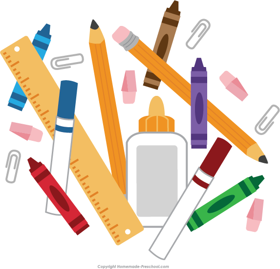 School Supplies Clipart At Getdrawings - School Supplies Clipart Png (573x550), Png Download
