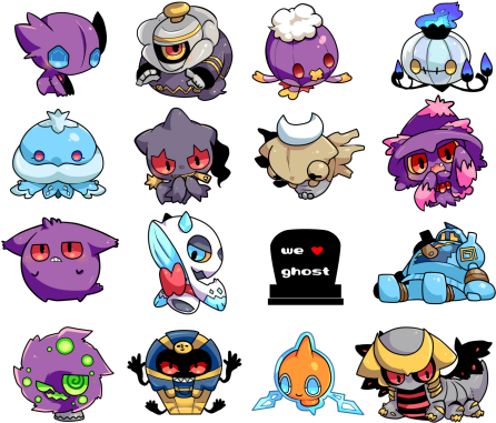 Pokemon Cute Ghost Gengar Giratina Banette Dusclops - Cute Ghost Pokemon (500x392), Png Download