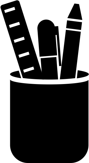 East Austin College Prep Black And White Stock - School Supplies Icon Png (700x600), Png Download