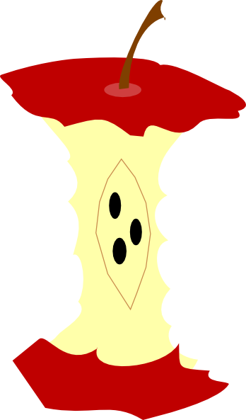 Apple Core (348x593), Png Download