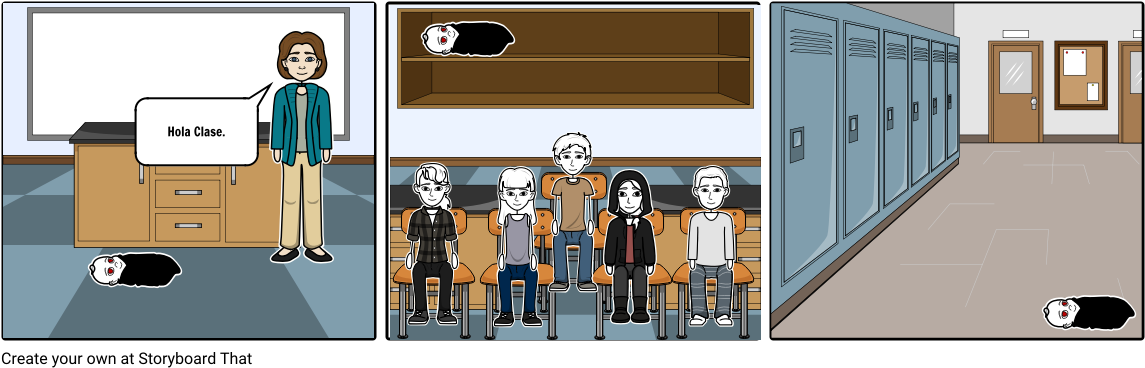 Spanish School Supplies - Cartoon (1164x385), Png Download