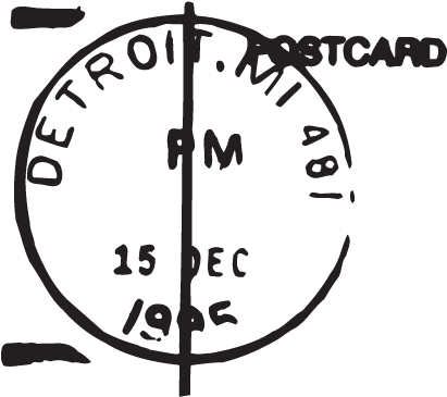 Detroit Mi Postmark Wall Art Decal - Steampunk Necklace, Steampunk Butterfly Necklace, With (451x451), Png Download