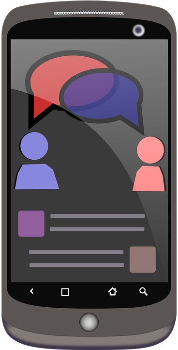 Conversation, Mobile Phone, Chat, Sms, Communication - Mobile Phone (434x720), Png Download