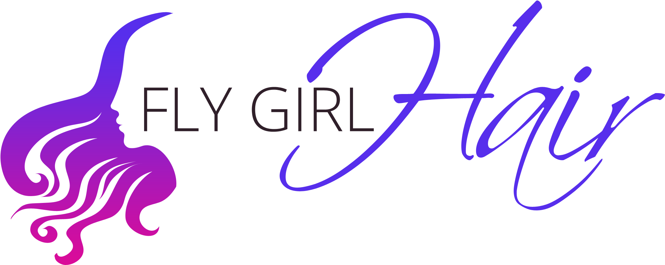 Fly Girl Hair - Hair Exstentions Logo Png (2500x985), Png Download