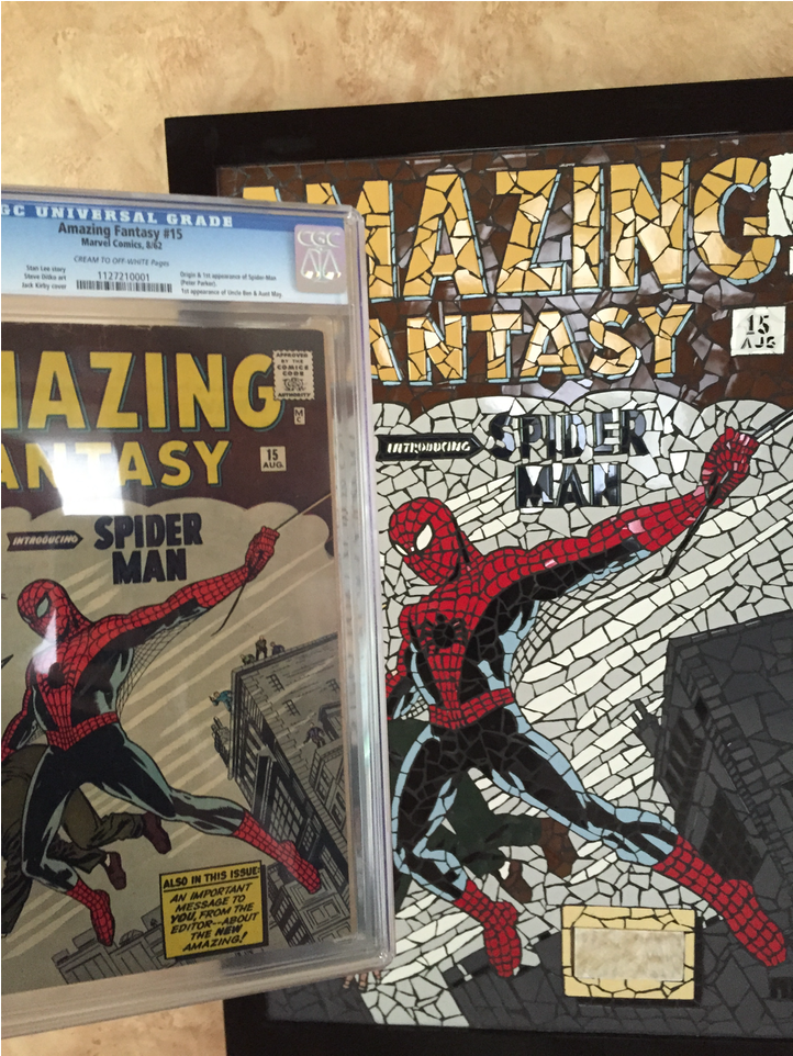 Spiderman-5 - Amazing Fantasy #15: Vintage Marvel Poster Series (1024x961), Png Download
