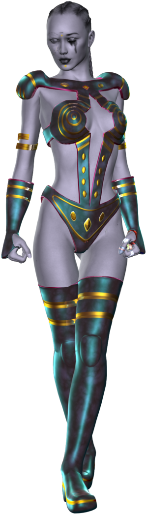 Robot Girl Png - Female Robot 3d Deviantart (1024x1045), Png Download