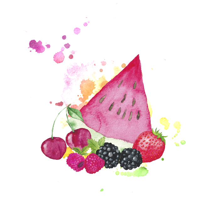 Hand-painted Watercolor Cartoon Transparent Fruit Material - Watercolor Painting (650x650), Png Download