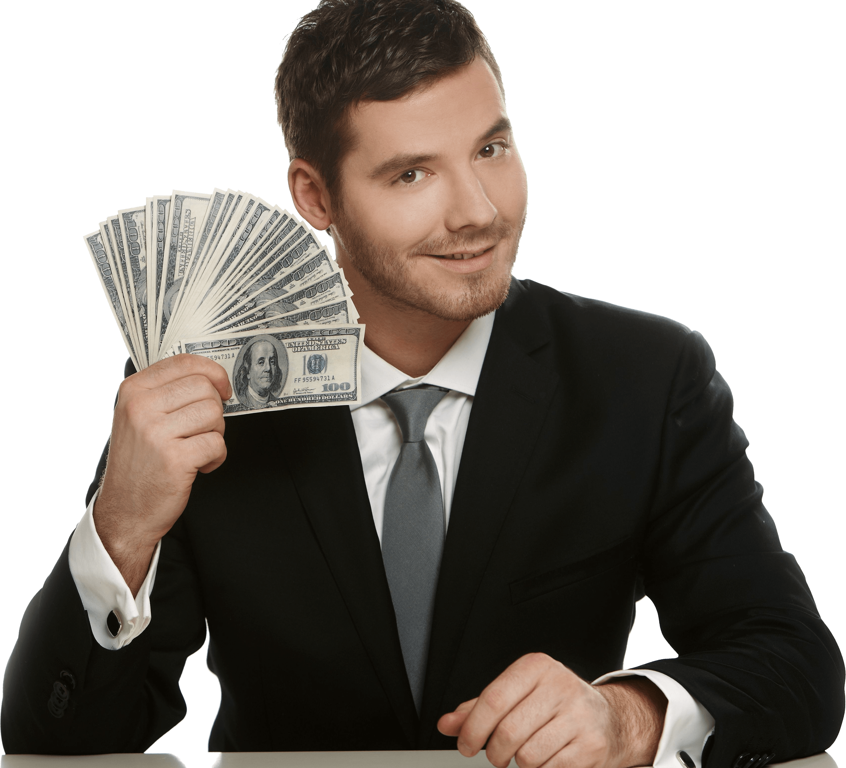 Download Businessman Free Png Photo Images And Clipart - Man With Money Png (3252x2950), Png Download