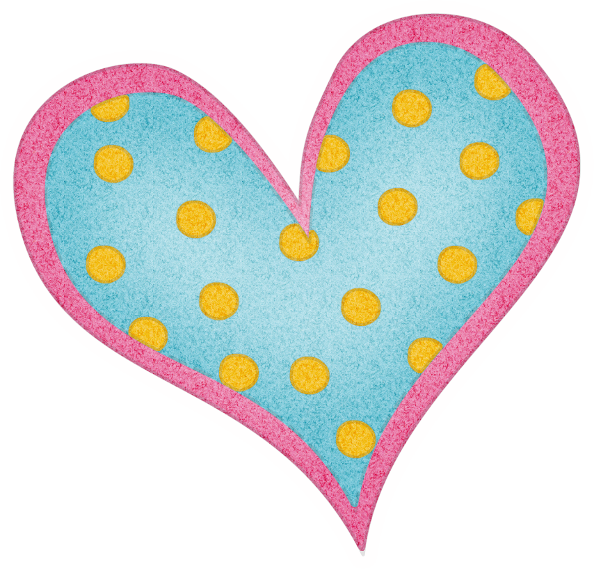 I22jvu14bwv1e Heart Clip Art, Watercolor Heart, Heart - Hearts With Polk A Dot Clipart (854x817), Png Download