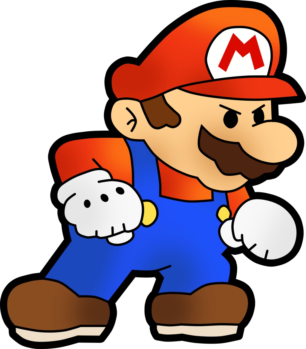 Mario Png Images Free Download - Paper Mario 64 Art (1024x1168), Png Download