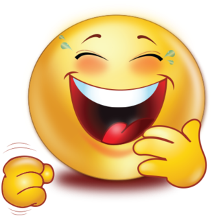Crying Laugh Hand Gesture - Smiley (384x384), Png Download
