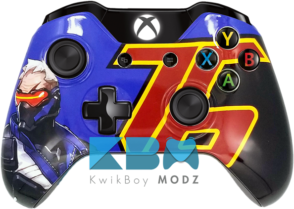 Soldier 76 Xbox One Controller - Xbox One X Controller Custom (600x433), Png Download