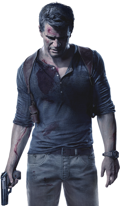 Drake Png Free Download On Mbtskoudsalg Picture Black - Uncharted 4 Nathan Drake Png (592x704), Png Download