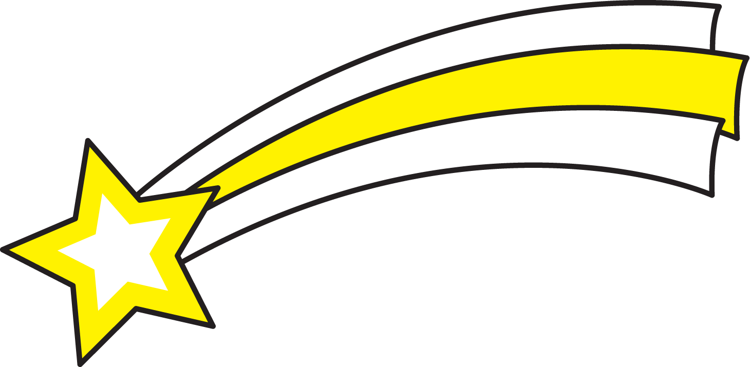 Top Outer Space Shooting Star Free Clipart Clip Art - Shooting Star Clipart (1460x715), Png Download
