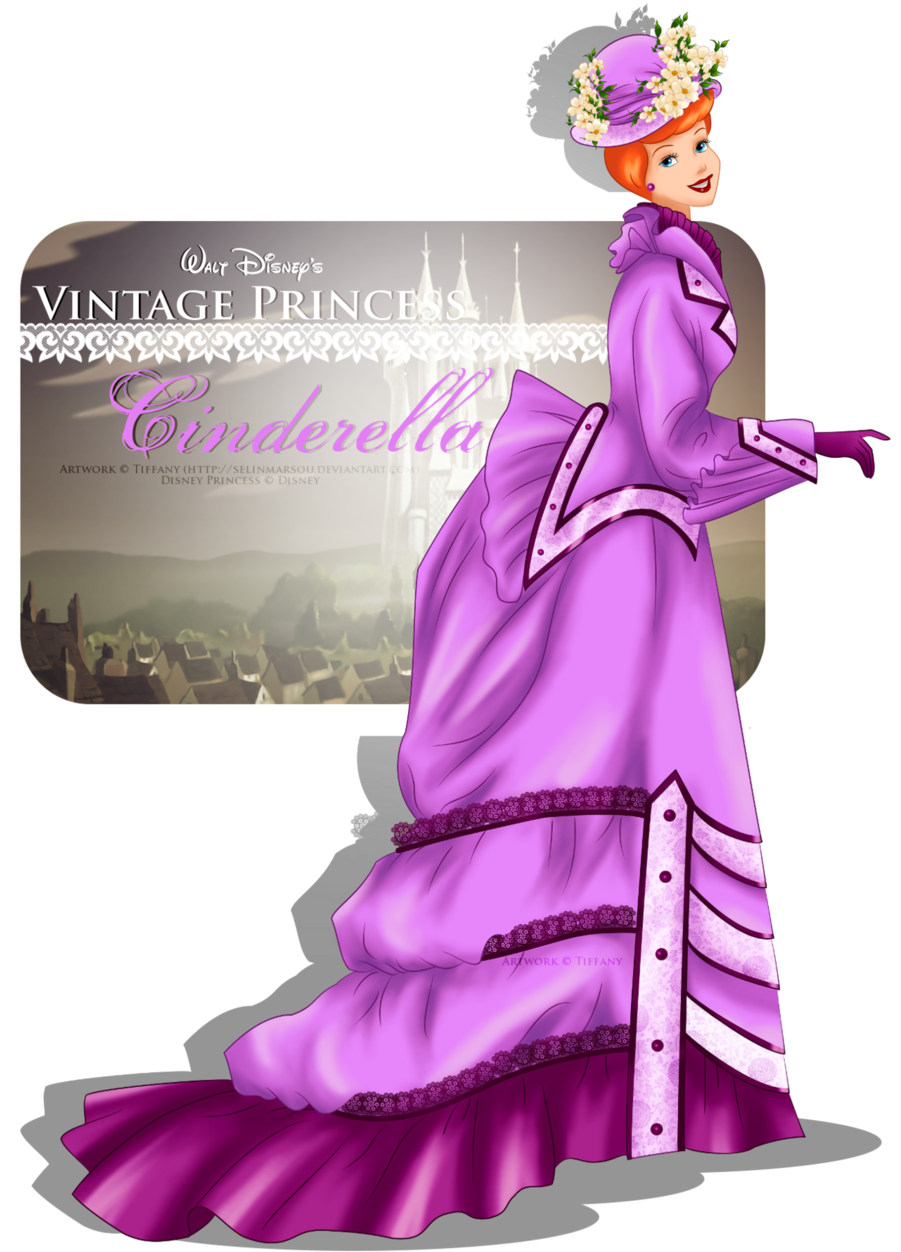 Disney Vintage Princess Clipart Cinderella Belle Rapunzel - Disney Vintage Princess (900x1261), Png Download