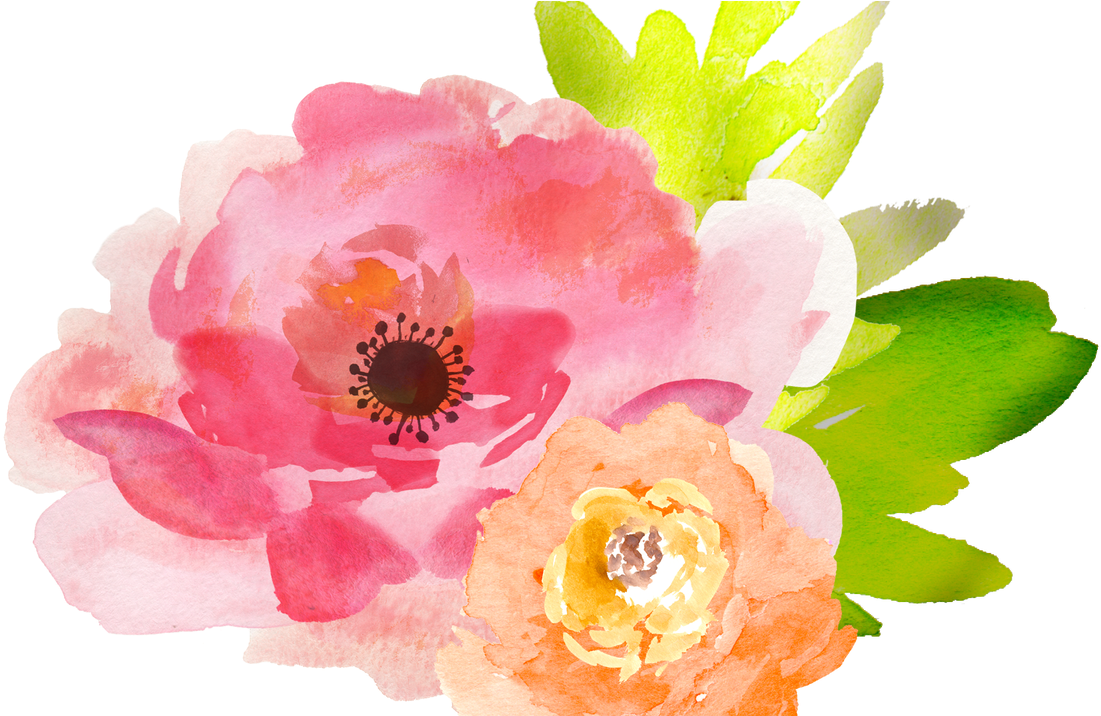 Watercolor Flowers In Woods - Flowers Watercolour Clipart Png (1200x715), Png Download