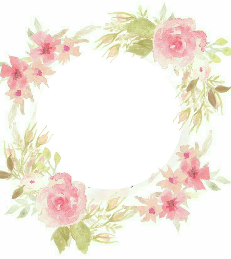 Frame Pictureframe Flowers Flores Watercolor Pastels - Happy Easter 2018 Modern (736x827), Png Download