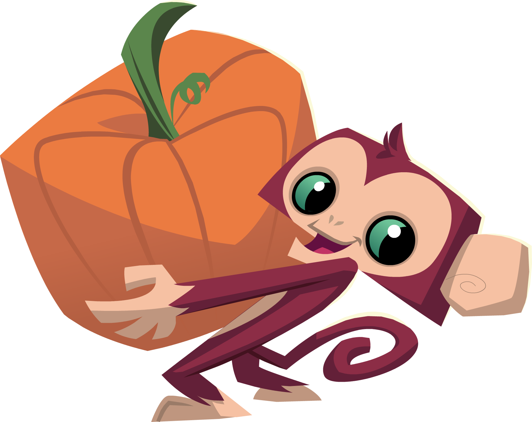 Monkey Carrying Pumpkin - Animal Jam Monkey Transparent (1759x1394), Png Download
