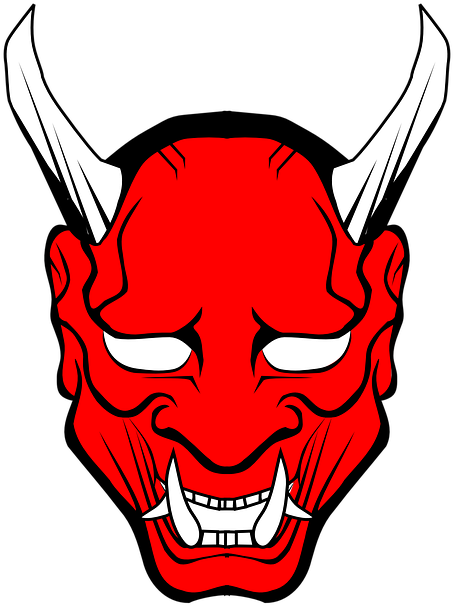 Devil Png - Japan Coloring Book: 30 Designs To Color (444x596), Png Download