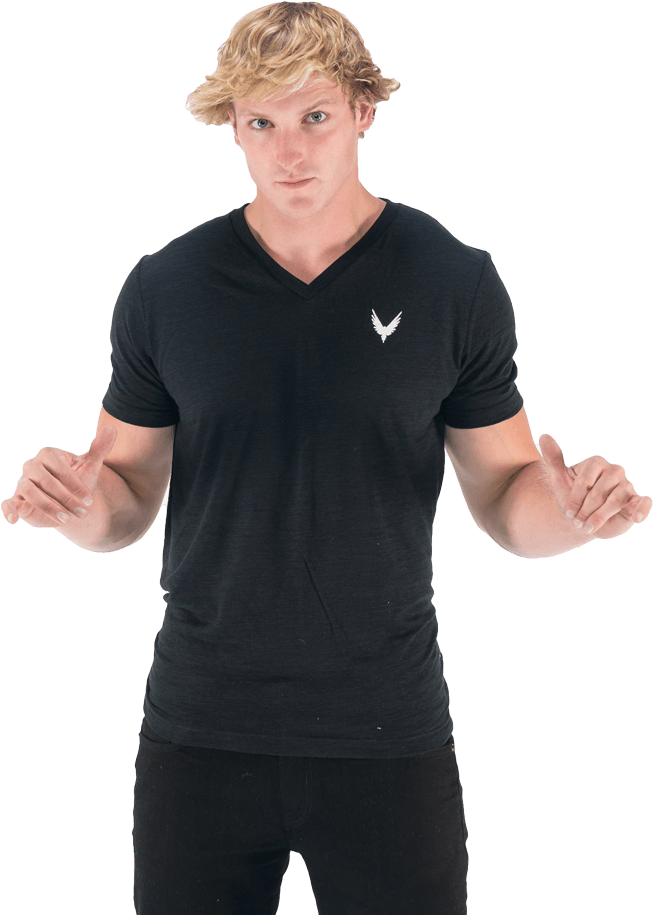 Maverick Left Chest V-neck Logan Jake Paul, Logan Paul - Jake Paul Transparent Background (750x1000), Png Download