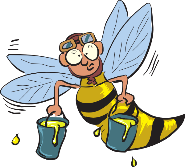 Buzy Honey Bee Svg Clip Arts 600 X 542 Px (600x542), Png Download