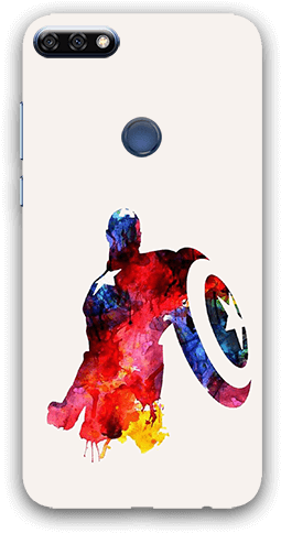 Water Color Captain America Honor 7c Mobile Case - Captain America Water Paint (600x600), Png Download