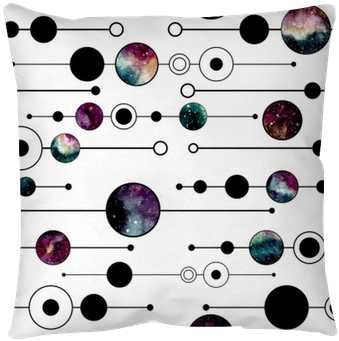 Watercolor Circles With Galaxy, Dots And Lines Seamless - Watercolor Painting (400x400), Png Download