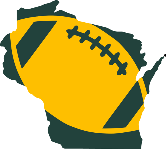 Green Bay Football Design - Nfl (580x520), Png Download