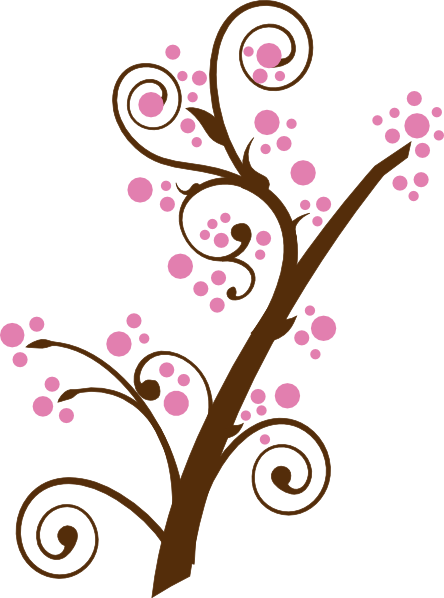 Apple Blossom Tree Clipart - Cherry Blossom Tree Clipart (444x598), Png Download