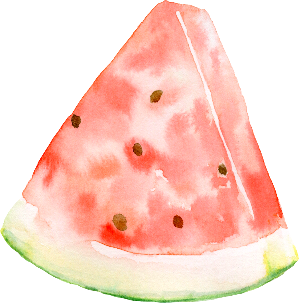 Watermelon Cartoon Transparent In Summer - Png Free Watermelon Watercolor (1024x1043), Png Download