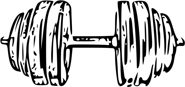 Dumbbell Drawing - Dumbbell Png White (800x493), Png Download