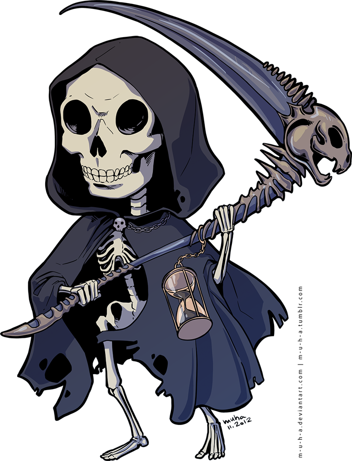Clip Art Royalty Free Library Chibi Death By M U H - Chibi Grim Reaper (700x917), Png Download