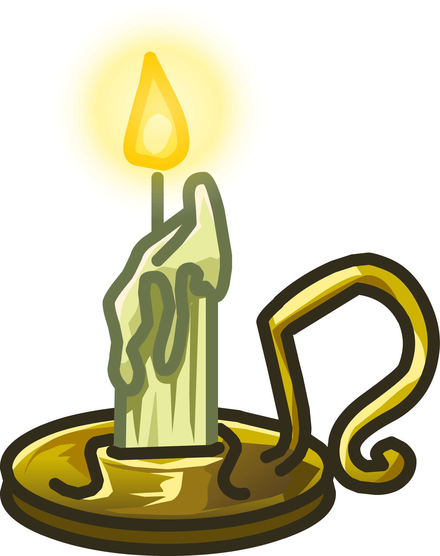 Creepy Candle Icon - Clip Art (1441x1821), Png Download