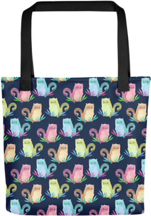 Watercolor Cats - Tote Bag (480x480), Png Download