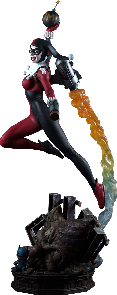 Dc Comics Maquette Harley Quinn - Tweeterhead Dc Super Powers Collection Harley Quinn (480x1208), Png Download