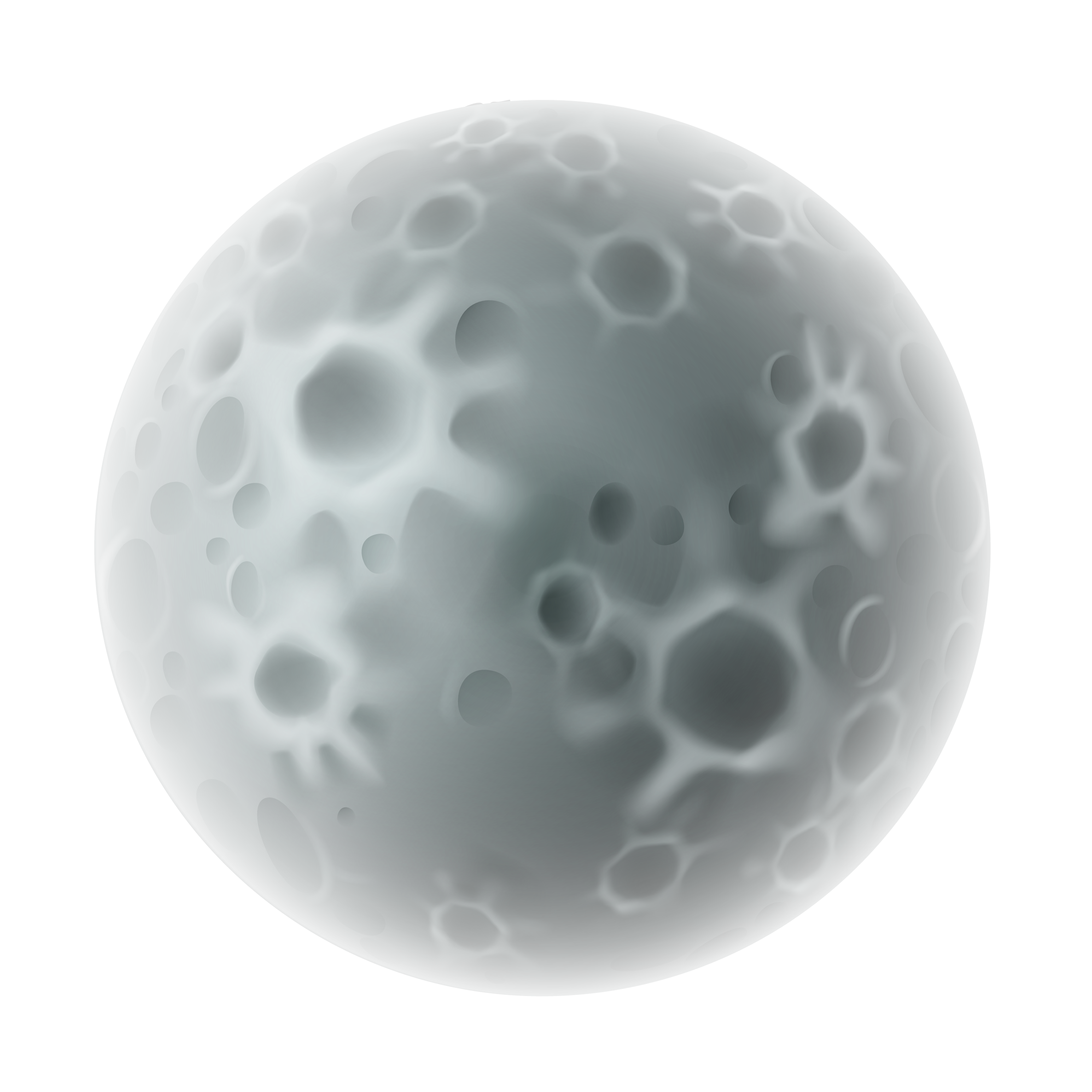 Transparent Realistic Moon Png Clipart Picture - Clip Art (3200x3200), Png Download