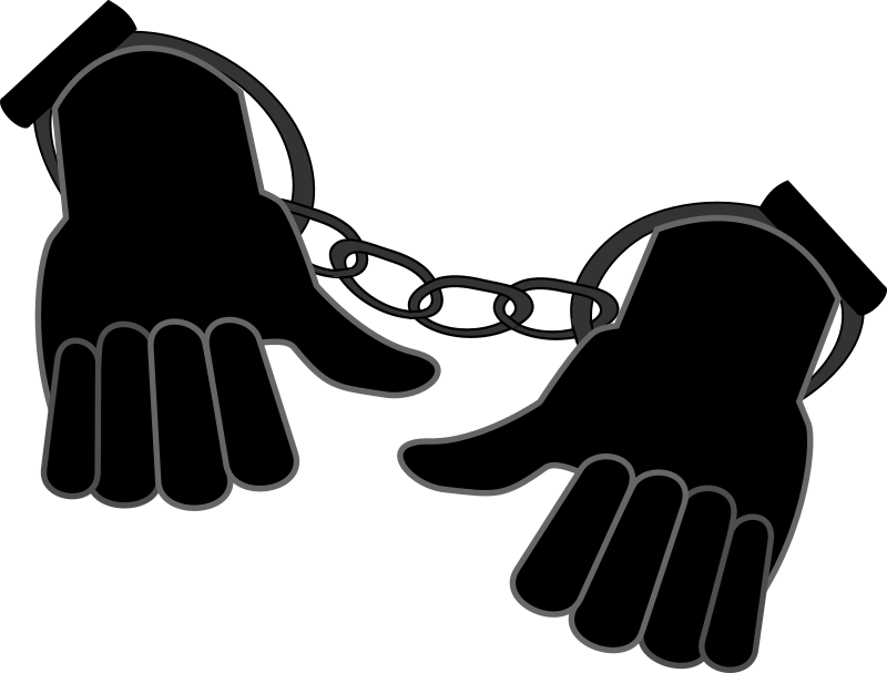 Picture Royalty Free Download Handcuffed Medium Image - Hands In Handcuffs Png (800x607), Png Download