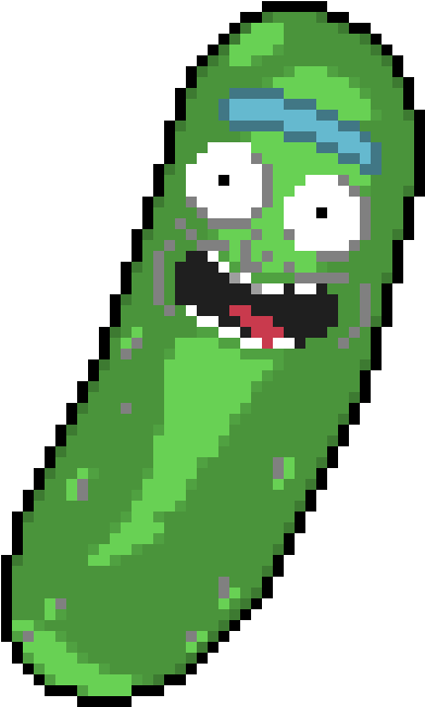 Pickle Rick - Pickle Rick Pixel Art (620x660), Png Download